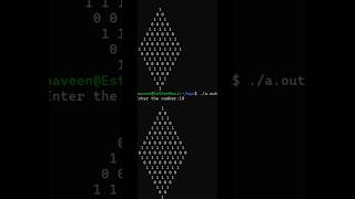 C Pattern Program in C Language 🔥 Print Binary Diamond Pattern | Easy C Programming Tutorial #Shorts