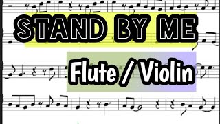 Stand by Me I Flute or Violin Sheet Music Backing Track Play Along Partitura Ben  King
