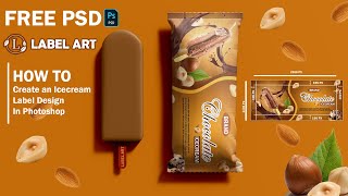 Photoshop Product Packaging Design - (Chocolate Icecream)
