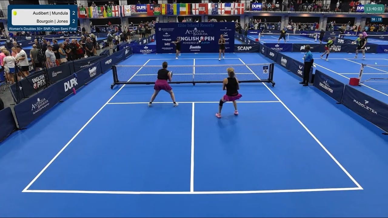 English OPEN 2025 Women's Doubles 50+ SNR Open Semi Final | Audibert + Mundula vs Bourgoin + Jones