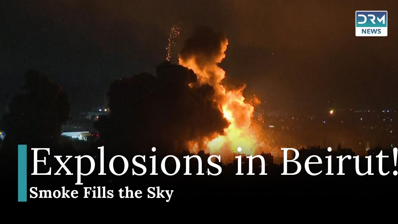 Smoke Clouds Fill Sky as Explosions Rock Beirut's Southern Suburbs ...