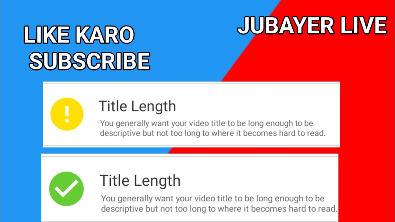 title length,title length for // youtube,title length kya hota hai,youtube