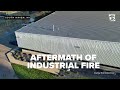 Aerial footage shows aftermath of large industrial fire in South Haven