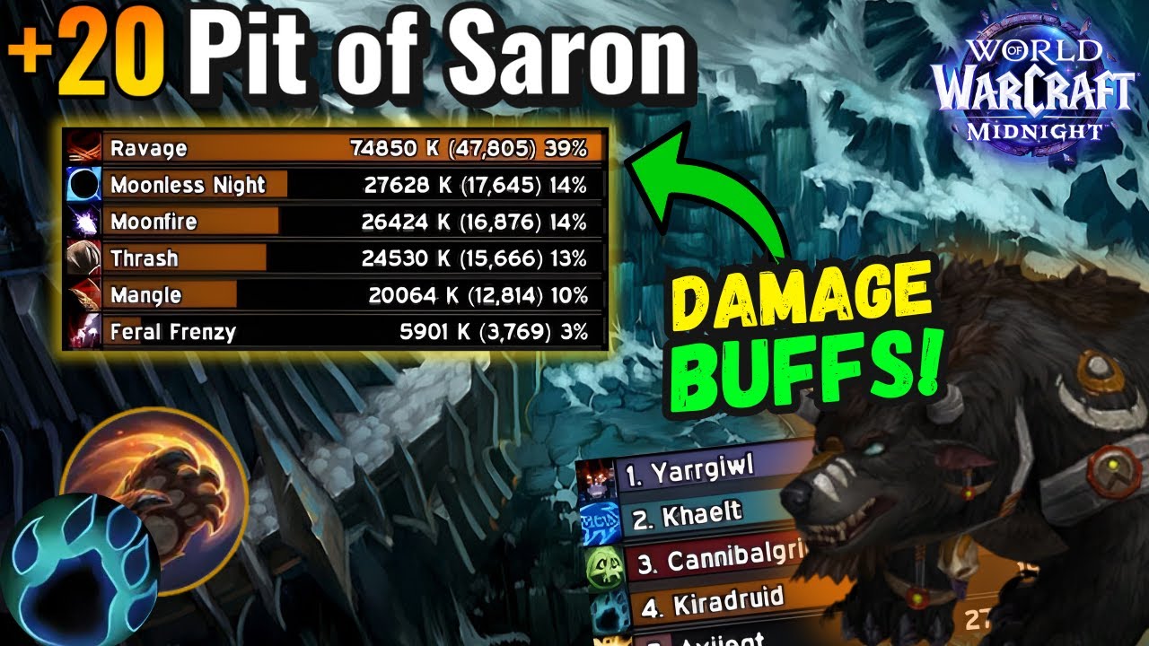 Trying Guardian Druid After Buffs! | Midnight +20 Pit of Saron!