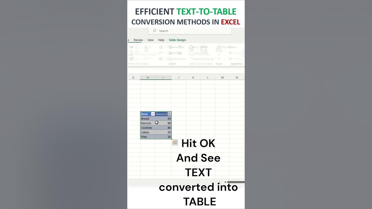 Convert text to table in excel quickly excel hacks rapid text to
