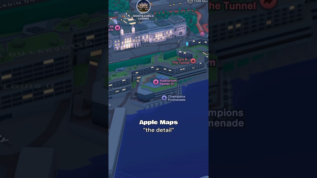 3D View of the City of Monaco on Apple Maps🔥😱 