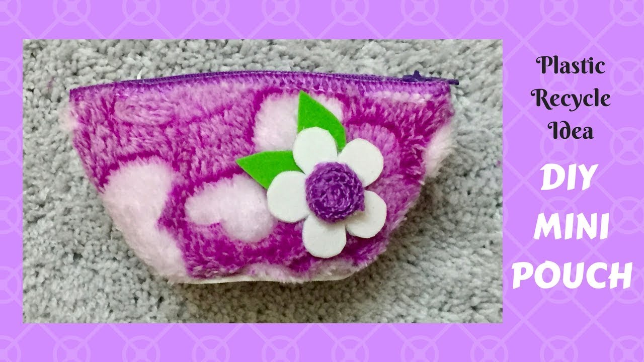 Best recycle idea, Mini pouch from a plastic cup, Reuse idea, Plastic