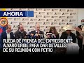 En Vivo | Rueda de prensa del expresidente Álvaro Uribe para dar detalles de su reunión con Petro