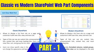 Classic vs Modern SharePoint Web Part Components - Part 1 | HexaCorp