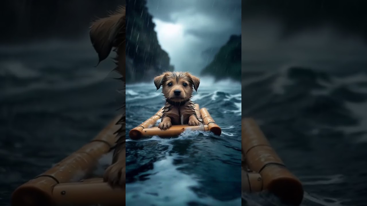 The little dog is stuck, 