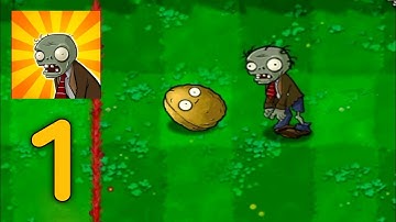 Plants vs. Zombies - Gameplay Walkthrough Part1 - Adventure Day Level 1 - 5 (iOS,Android)