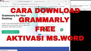 Ternyata Begini Cara Download Grammarly Di Laptop | Cara Mengaktifkan Grammarly Di Word