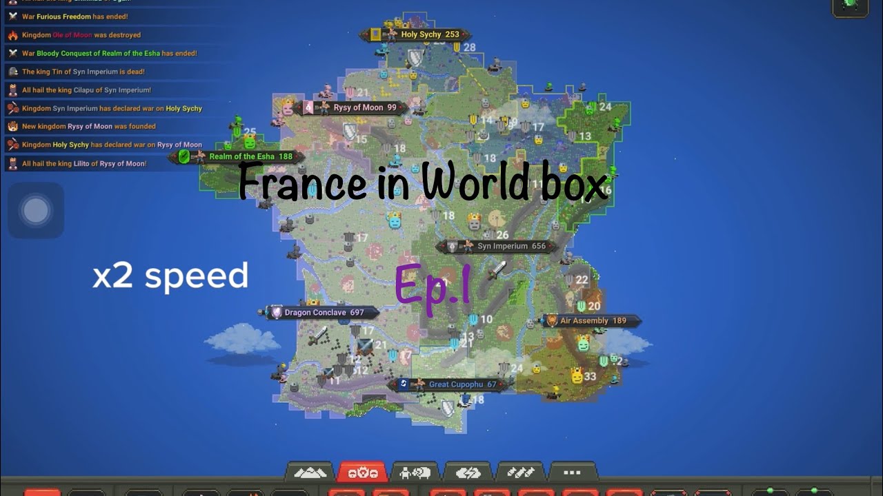 I created France 🇫🇷 in World box Ep.1