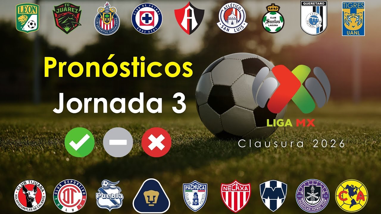 PRONÓSTICOS Jornada 3 Clausura 2026 | Análisis Completo Liga MX - YouTube