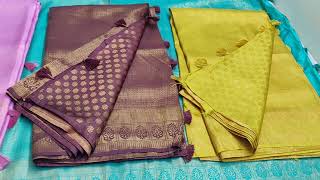 Soft Brocade Silk Sarees Rs 1820
