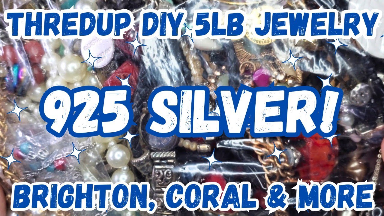 925 Silver, Coral, Brighton & Ross Simons! Thredup DIY 5lb Jewelry Jar Unboxing 