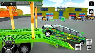 Transporting US Army Limo Luxury Car in Long Trailer Truck - Airplane Car Transporter 2021 screenshot 5