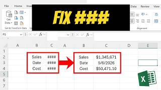 How to Fix #### Error in Excel | Hashtag Error