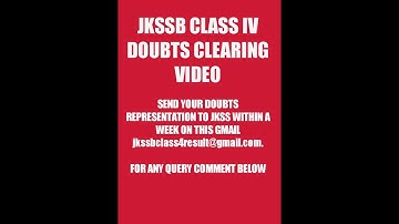 JKSSB CLASS IV DOUBTS CLEARING VIDEO|CUT POINT/RANK |5 MARKS ISSUE |