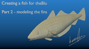 Creating a fish for theBlu using Blender - part 2: modeling the fins