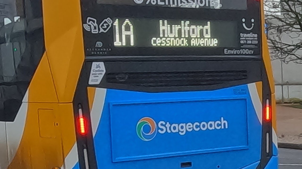 Stagecoach South Scotland AD Enviro 100EV 46008 works a 1A.