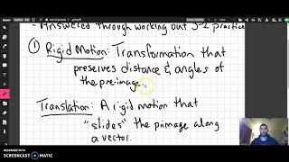 Geometry Week 12| Translations Part 1