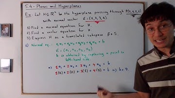 NYC - 5.4 - Equations of an Hyperplane in R4