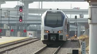 TexRail Departing Fort Worth Central Station Westbound
