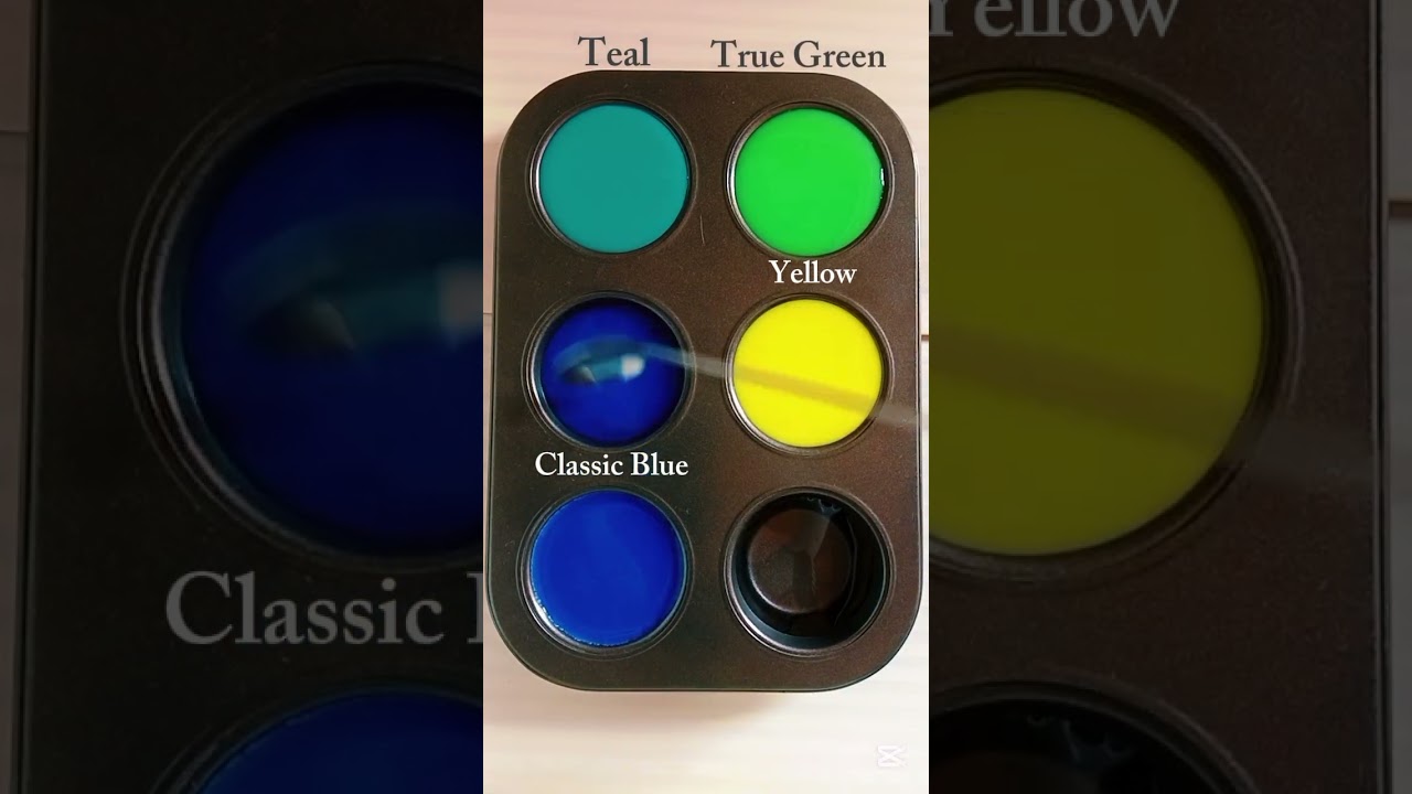 Teal + Yellow + Classic Blue | Satisfying Color Mixing Magic 🎨✨