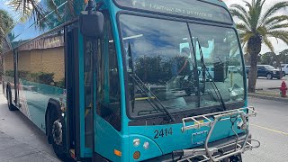 Palm Tran: 2024 40ft Gillig BRT Plus #2414 On Route 71 @ Boynton Beach Mall