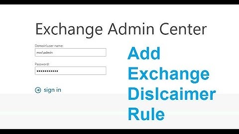 How to add Disclaimer to Exchange