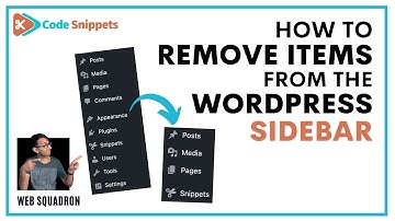 Remove Items from Wordpress Dashboard Sidebar - Code Snippets -CodeSnippets