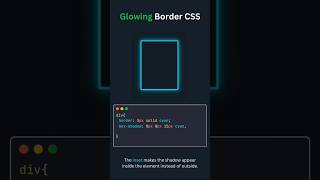 Glowing Border Css #css #html #coding #frontend #shorts #video #viralvideo #js #coding_with_sunil