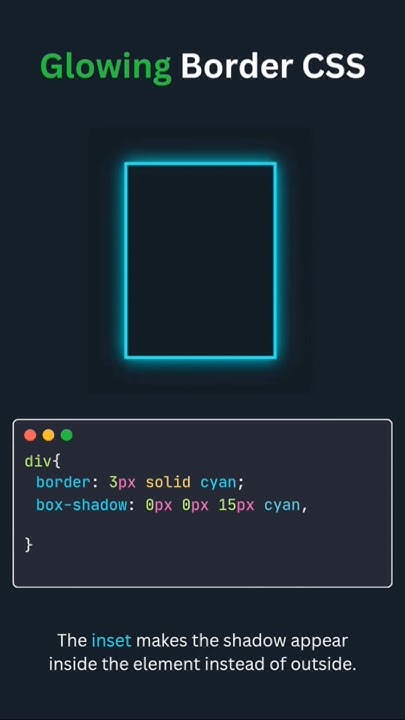 Glowing Border Css #css #html #coding #frontend #shorts #video # ...