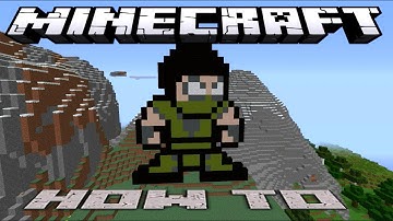 Minecraft ~8 Bit~ HOW TO : ~ Mortal Kombat ~ Reptile~ ( Tutorial ) /W Killerkev