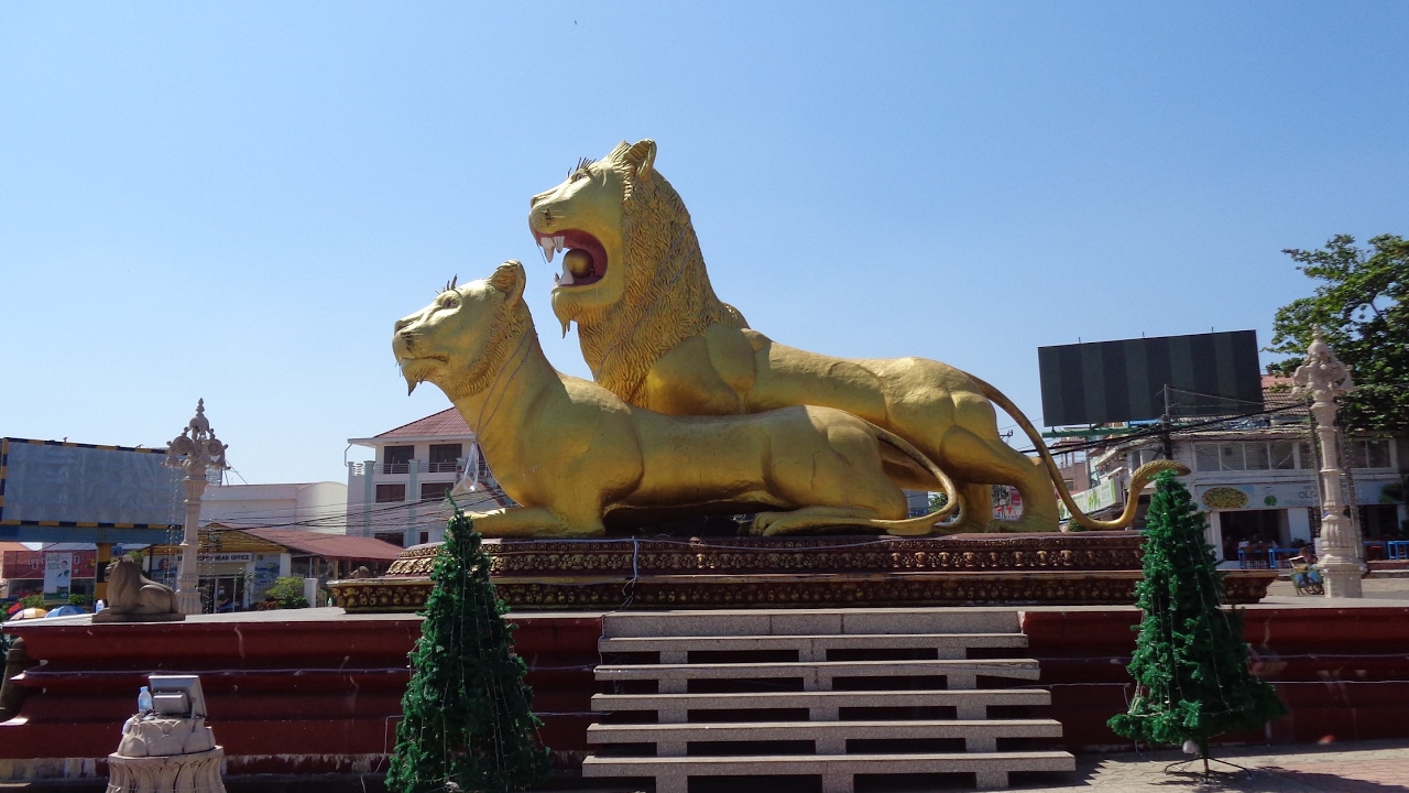 Golden Lion Roundabout, Sihanoukville, Cambodia