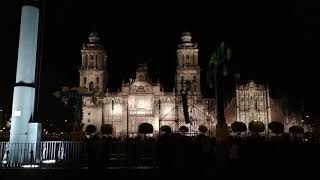 Zócalo ciudad de México en 4k Catedral