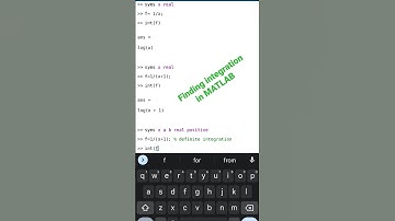 Finding definite integration in MATLAB #math #maths #coding #mathworks #matlab
