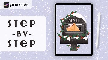 Procreate Step by Step Tutorial - Holiday Mailbox