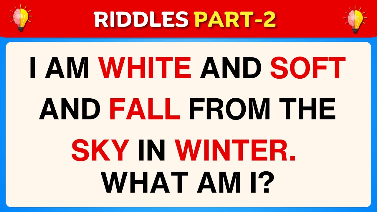 20 Tricky Riddles That'll Stretch Your Brain 🧠 | Fun Logical Quiz for ...