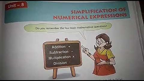Class V chapter 8 simplification of Numerical expressions