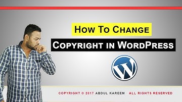 How to Change Copyright in Wordpress