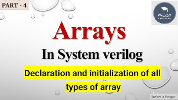 Array examples in system verilog | Declaration and initialization of all types of array