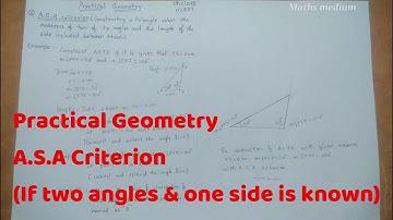 A.S.A Criterion-Practical Geometry-7th class-ncert