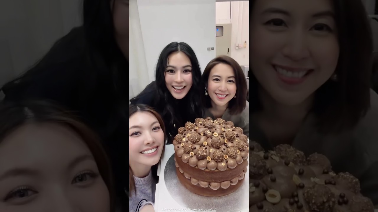 Lingling’s Birthday Cake from P'Dew 🎂 #lingorm #linglingkwong #ormkornnaphat #หลิงหลิงคอง #shorts