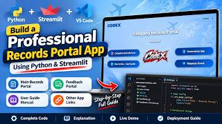 Build a Professional Records Portal App Using Python & Streamlit | Full Tutorial in VS Code