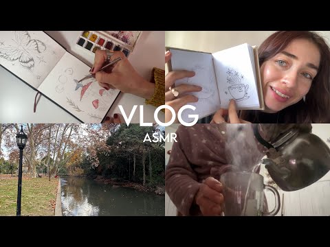 Vlog ASMR - Paint with me 🎨paseos, dias otoñales 🍂(wihspers)