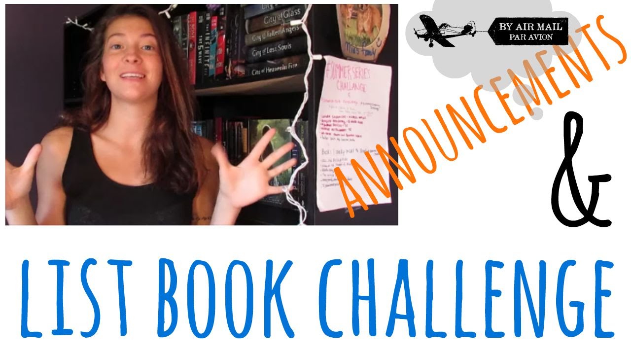 LIST BOOK CHALLENGE & ANNOUNCEMENTS - YouTube