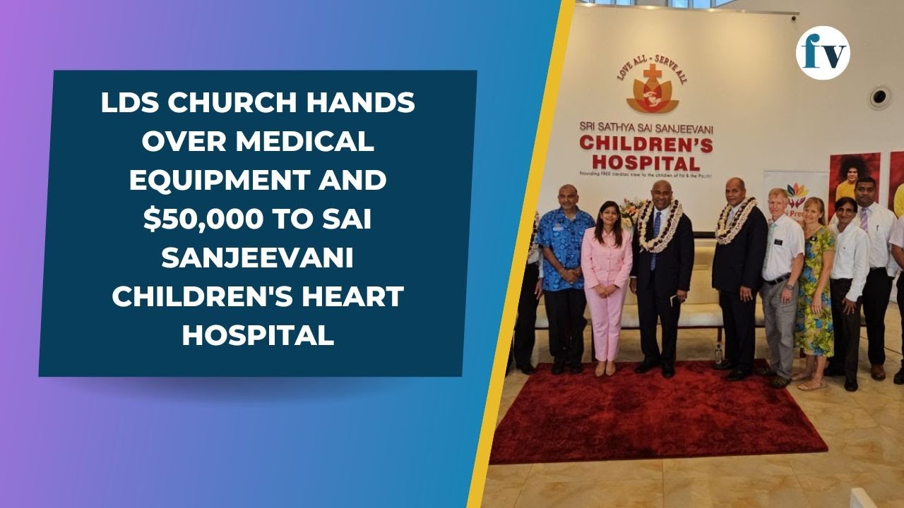 LDS Church hands over medical equipment and 50,000 to Sai Sanjeevani
