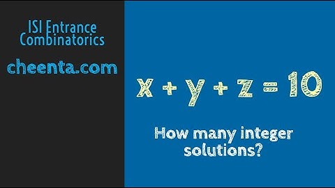 How many integer solutions || Bijection Principle, Combinatorics || ISI Entrance TOMATO Obj 22